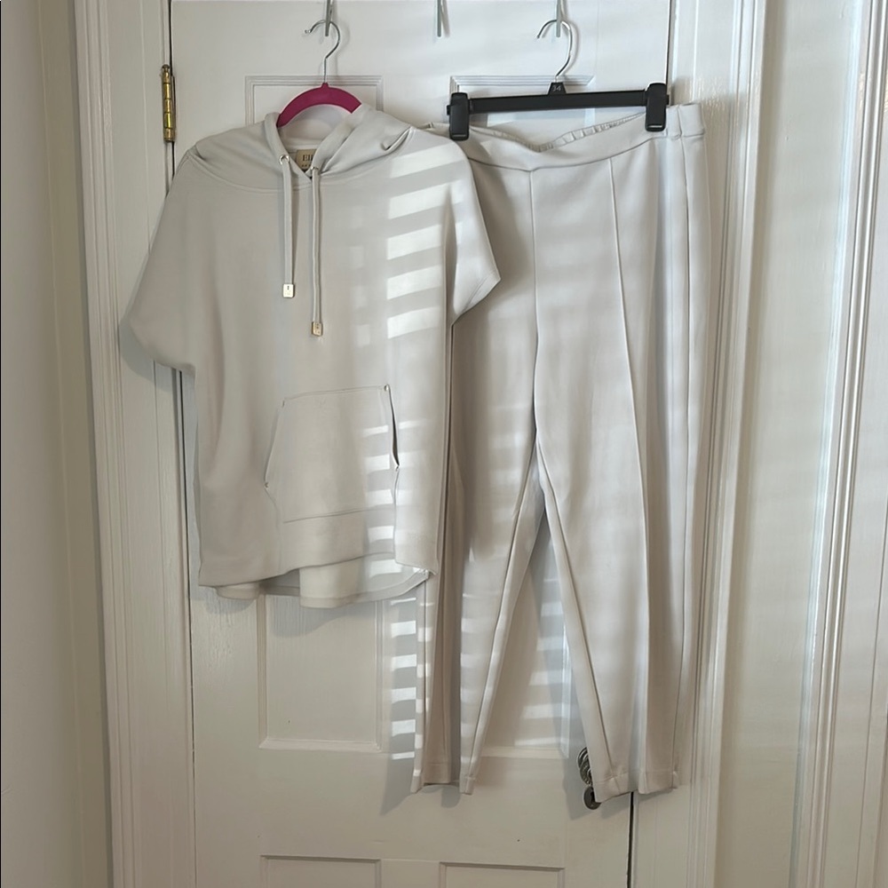 Chic Cream Hoodie and Jogger Set